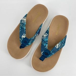 Spenco Victoria Memory Foam Supportive Sandals Tropical Blue 6B